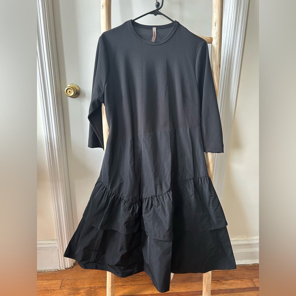 Elegant Black Tiered Dress